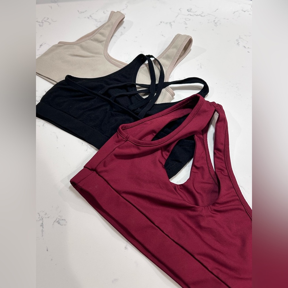❥𝗦𝗛𝗘𝗜𝗡: (x3) Sports Bras